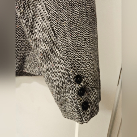 NWOT - Old Navy Wool Blend Black Herringbone Blazer - Size XXL - Picture 6 of 7